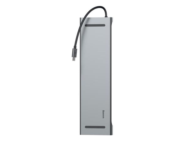 Baseus CATSXG0G, USB 3.2 Gen 1 (3.1 Gen 1) Type-C, 10,100,1000 Mbit/s, Sølv, MicroSD (TransFlash), SD, 3.5mm, HDMI, RJ-45, USB 3.2 Gen 1 (3.1 Gen 1...