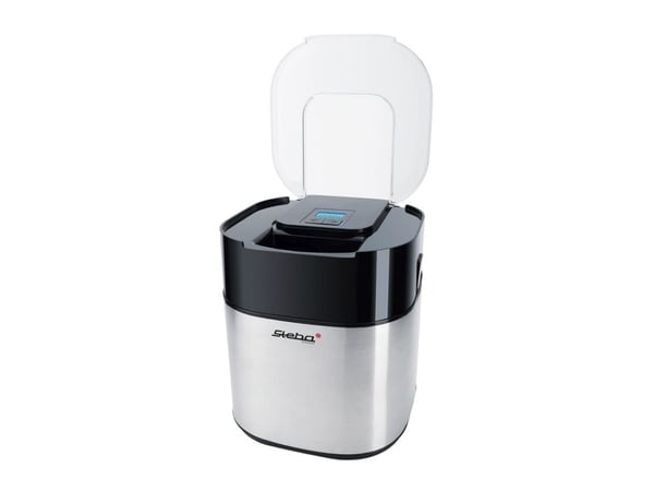 Steba IC 30, Tradisjonell iskremmaskin, 1,5 L, 1 boller, LCD, Rustfritt stål, Svart, Rustfritt stål