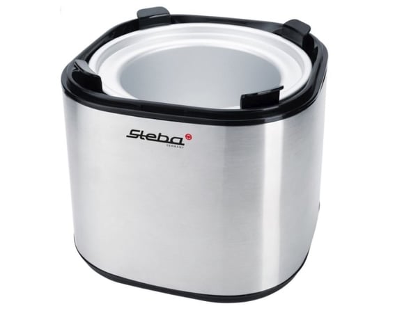 Steba IC 30, Tradisjonell iskremmaskin, 1,5 L, 1 boller, LCD, Rustfritt stål, Svart, Rustfritt stål