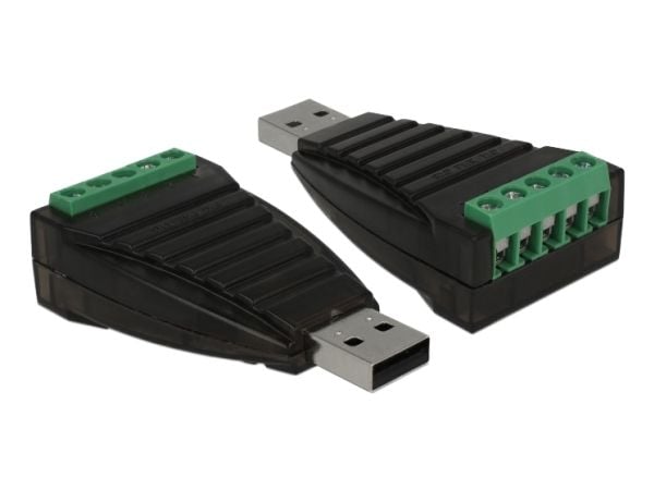 Delock - USB-adapter - USB (hann) til 5-pins terminalblokk - 2500 V - svart