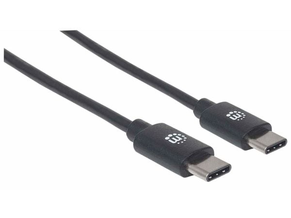 MANHATTAN USB C tilkoblingskabel USB2.0 C-hann/C-hann 1m