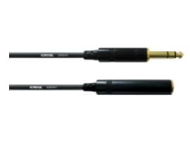Cordial CFM 5 VK Jack-stik Forlængerkabel [1x Jackstik 6,3 mm - 1x Jacktilslutning 6,3 mm] 5.00 m Sort