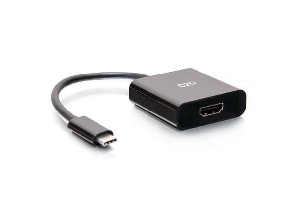 C2G 4K USB C to HDMI Adapter - 4K 60Hz - Videokort - USB-C hane till HDMI hona - svart - stöd för 4K