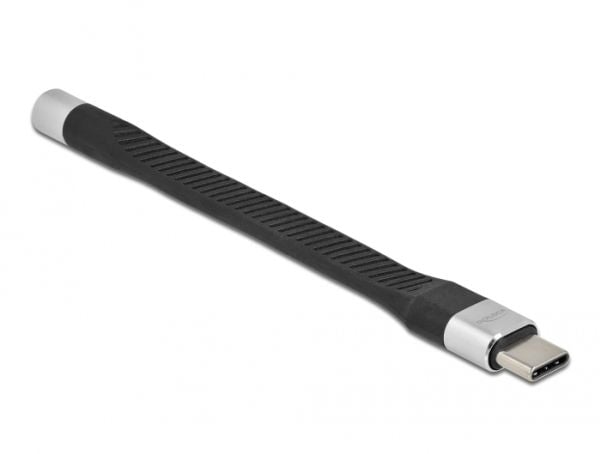 Delock - Audioadapter - USB-C (hann) til 4-polsminijakk (hunn) - 10 cm - flat - svart
