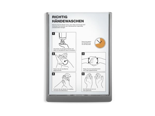 Durable 486737, Skiltholder, A4, Plast, Grafitt, 21 cm, 29,7 cm