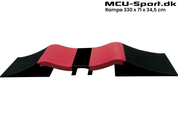 MCU-Sport Skate Double Wave Rampe sæt 330 x 71 x 34,5 cm