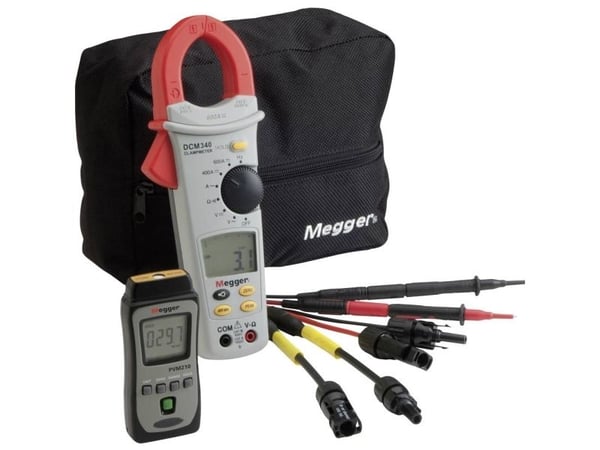 Megger 1002-551 solcelle-multimeter, digital klemamperemeter CAT III 600 V, visning (counts): 4000