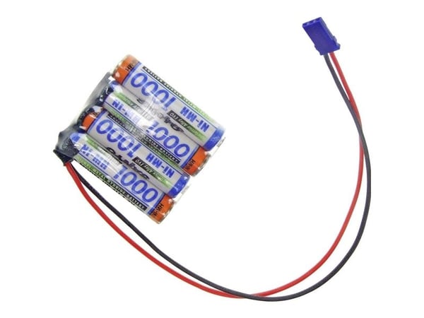 Panasonic Sarja F1x4 Graupner Paristopakkaus 4x R03 (AAA) Kaapeli, pistoke NiMH 4,8 V 1000 mAh