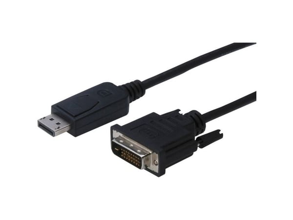 ASSMANN - DisplayPort-kaapeli - DisplayPort (uros) - DVI-D (uros) - 5 m - muotoiltu, sormiruuvit - musta