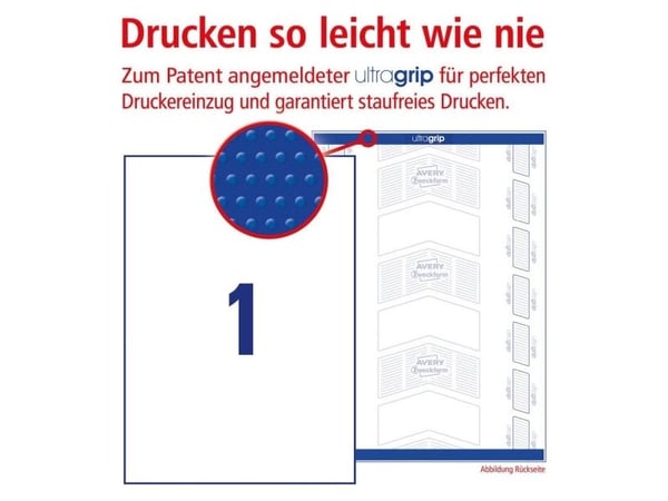 Avery Zweckform 3478 - Hvit - A4 (210 x 297 mm) 200 etikett(er) (200 ark x 1) etiketter