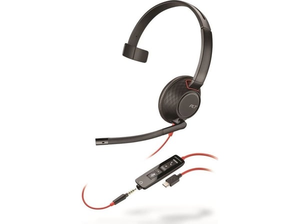 Poly Blackwire C5210 USB-C - 5200 Series - hodesett - on-ear - kablet - 3,5 mm jakk, USB-C