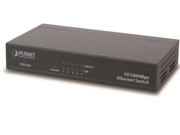 PLANET FSD-503 - Switch - 5 x 10/100 - skrivbordsmodell