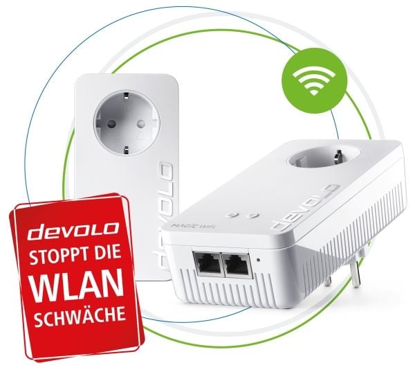 Devolo Magic 2 WiFi next Starter Kit, 2400 Mbit/s, IEEE 802.2x, IEEE 802.3ab, IEEE 802.3az, IEEE 802.3u, Gigabitti Ethernet, 10,100,1000 Mbit/s, Wi...