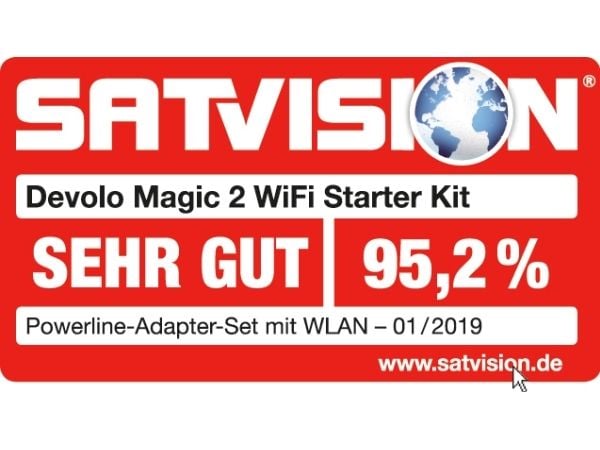 Devolo Magic 2 WiFi next Starter Kit, 2400 Mbit/s, IEEE 802.2x, IEEE 802.3ab, IEEE 802.3az, IEEE 802.3u, Gigabitti Ethernet, 10,100,1000 Mbit/s, Wi...