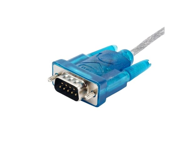 Akyga AK-CO-02 - Seriell kabel - USB (hann) til RS-232 (hann) - 1 m - tommelskruer - hvit