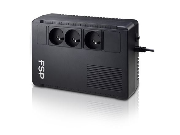 FSP/Fortron ECO 800, 0,8 kVA, 480 W, 3 pistorasiaa (pistorasioita), hyllykannatin, musta, LCD-näyttö