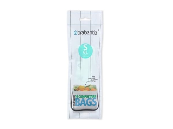 Brabantia PerfectFit code S - Søppeldunkfôr - 6 L - polyetylen - pakke av 10