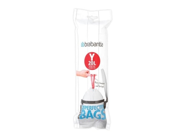 Brabantia 116742, 20 l, Hvit, High-Density Polyethylene (HDPE), 54,5 cm, 412 mm, 20 stykker