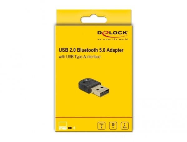 Delock - Nettverksadapter - USB 2.0 - Bluetooth 5.0 EDR - Klasse 2