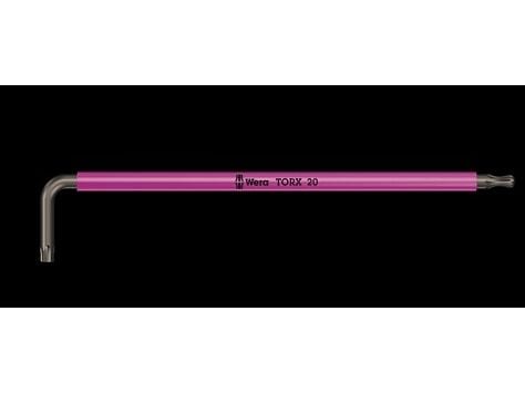 Wera 967 SPKXL TORX Multicolour, L-muotoinen kuusiokoloavain, Metrinen, 1 kpl, Termoplastinen kumi (TPR), 20 mm, 13,7 cm