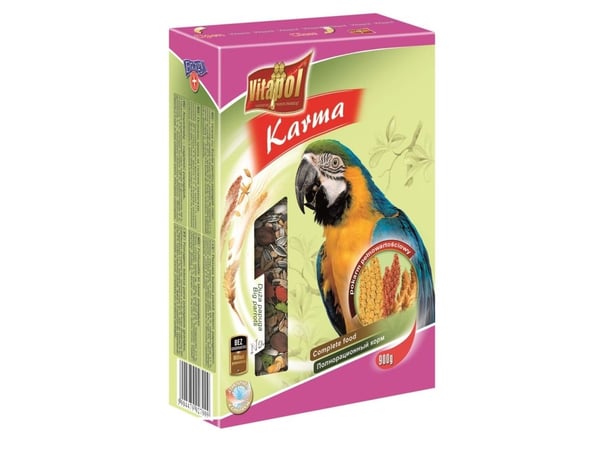Vitapol ZVP-2700, Frön, 900 g, Parrot, Striped sunflower seeds, white sunflower seeds, Mung beans, red sorghum, white sorghum, pumpkin...
