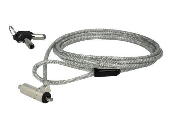 Navilock - Lås för säkerhetskabel - silver - 1.8 m