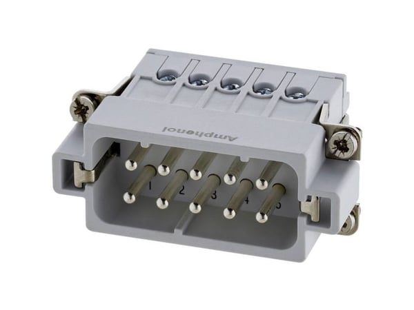 Amphenol C146 10A010 002 4-polig insats försilvrade kontakter 1 st