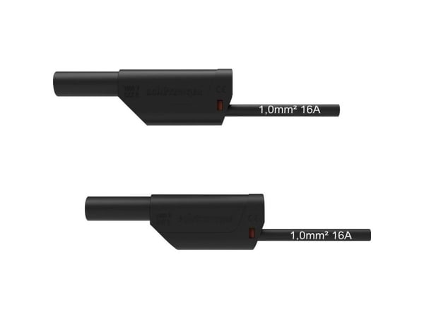 Schützinger VSFK 8500 / 1 / 50 / SW Turvatestausjohto [...4 mm:n liitin - 4 mm:n liitin] 50,00 cm;Musta;1 kpl