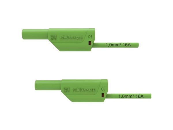 Schützinger VSFK 8500 / 1 / 200 / GN Turvatestausjohto [...4 mm:n liitin - 4 mm:n liitin] 200,00 cm;vihreä;1 kpl