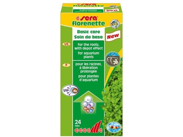 sera Florenette, Dose every other week 1 tablet / 20 l (5.3 US gal.). The tablets are pressed, near to the plant..., 22 g, 24 styck, Tyskland