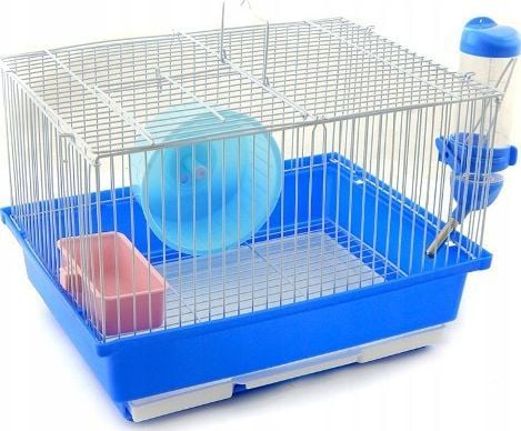 Panama Pet gnagerbur 30x23x20 cm hvit/blå