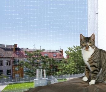 TRIXIE 44343, Sikkerhetsnett, Katt, Inne & Ute, Gjennomsiktig, Hvit, Nylon, 8000 mm