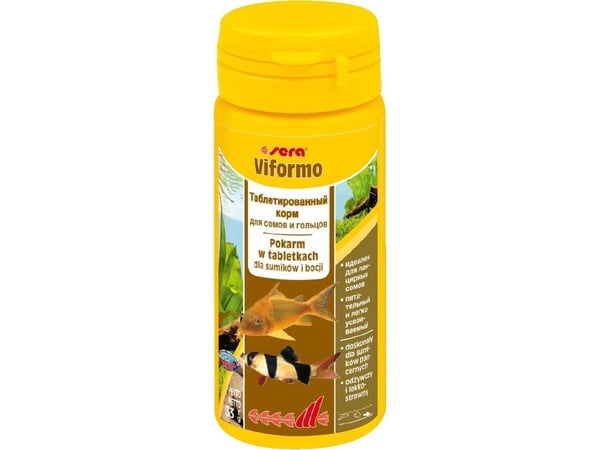 sera Viformo Nature, Akvariumfisk, Torr fiskmat, Tablett, Vitamin A, Vitamin B1, Vitamin B2, Vitamin C, Vitamin D3, Vitamin E, 37,3%, 10%