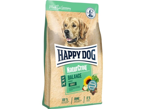 Happy Dog NaturCroq Balance, Voksen, Alle hunderaser, Spinat, 15 kg