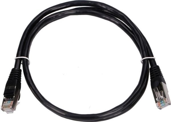 Extralink - Koblingskabel - RJ-45 (hann) til RJ-45 (hann) - 5.6 mm - FTP - CAT 5e - innendørs, formstøpt, uten hindringer - svart