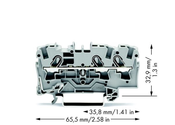 Wago 2004-1301, 6,2 mm, 65,5 mm, 32,9 mm, 800 V