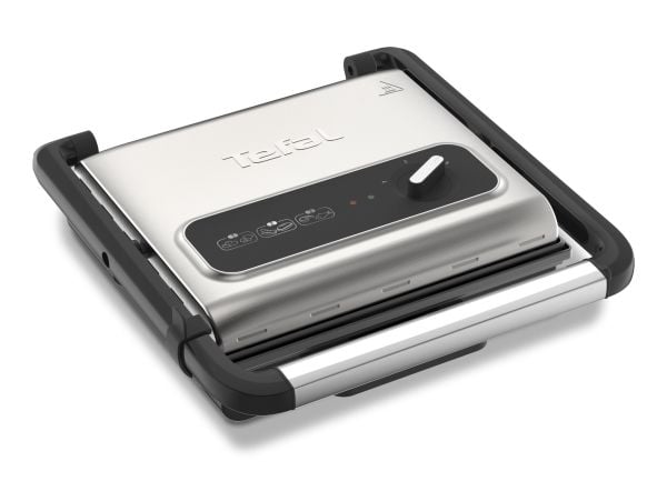 Tefal Inicio GC242D el-grill – svart/stål – 2000 W – non-stick – 740 cm²