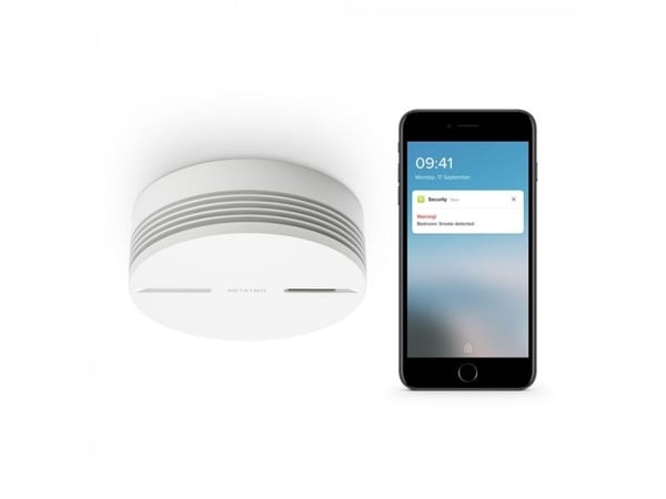 Netatmo NSA-DE, Valosähköanturi, Valkoinen, 85 dB, Pintakiinnitys, Muovi, Vaaka