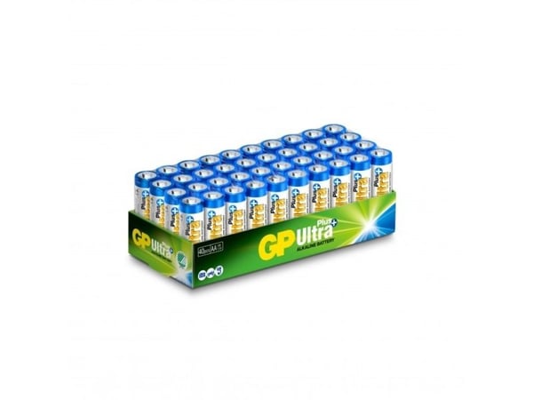 GP Batteries Ultra Plus Alkaline 15AUP/LR6, Engangsbatteri, AA, Alkalinsk, 1,5 V, 40 stykker, Flerfarget