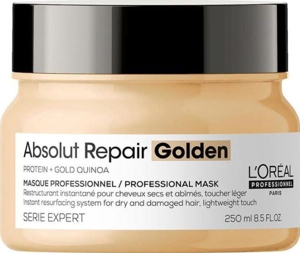 L’Oréal Paris (public) Serie Expert Absolute Repair Golden, Naisten, Vaurioituneet hiukset, Elottomat hiukset, Kaikki värit, 250 ml, Suojaus, Korja...