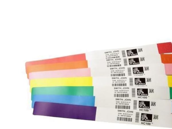 Zebra Z-Band Splash - Lilla - 25,4 x 254 mm 350 etikett(er) (1 rull(er) x 350 vanntette armbånd - for Zebra GX420; GK Series GK420; G-Series GC420;...