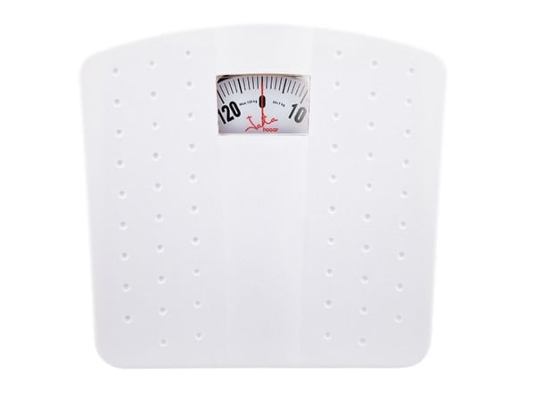 JATA Mod. 70, Mekanisk personvekt, 130 kg, kg, Rektangel, Hvit, Plastikk