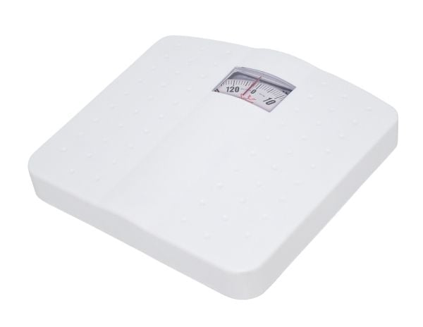 JATA Mod. 70, Mekanisk personvekt, 130 kg, kg, Rektangel, Hvit, Plastikk