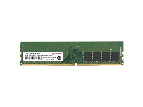Transcend JetRAM - DDR4 - modul - 8 GB - DIMM 288-pin - 3200 MHz / PC4-25600 - CL22 - 1.2 V - ikke-bufret - ikke-ECC