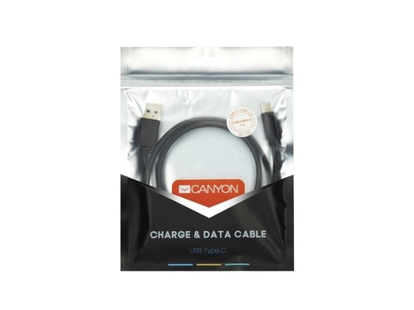 Canyon CNE-USBC2B, 1,8 m, USB C, USB A, USB 2.0, Sort