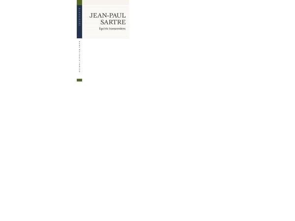 Jegets transcendens | Jean-Paul Sartre | Språk: Dansk