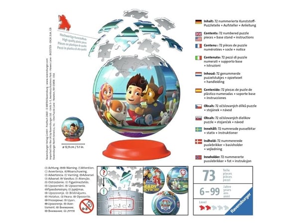 Paw Patrol 3D Puzzle-Ball 72p