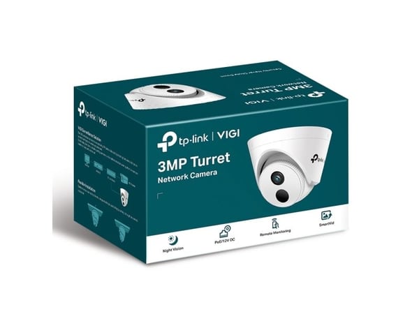 TP-Link VIGI C400HP, IP-sikkerhetskamera, Inne & Ute, Koblet med ledninger (ikke trådløs), Tak, Hvit, Kuppel