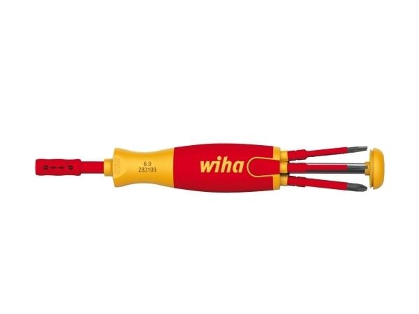 Wiha bithåndtag SlimVario 1000 V, med 6 bits