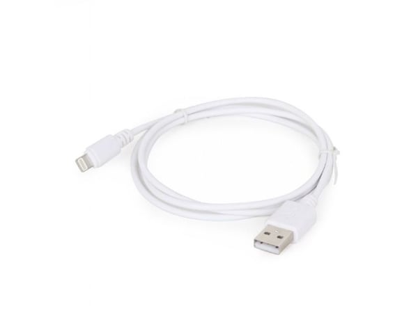 Gembird CC-USB2-AMLM-W-1M, 1 m, USB A, USB C/Lightning, Uros, Uros, Valkoinen